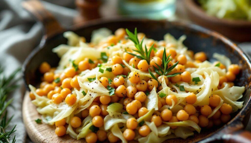 Verza e ceci in padella: un abbinamento di sapori che rende il tuo pranzo veloce e gustoso