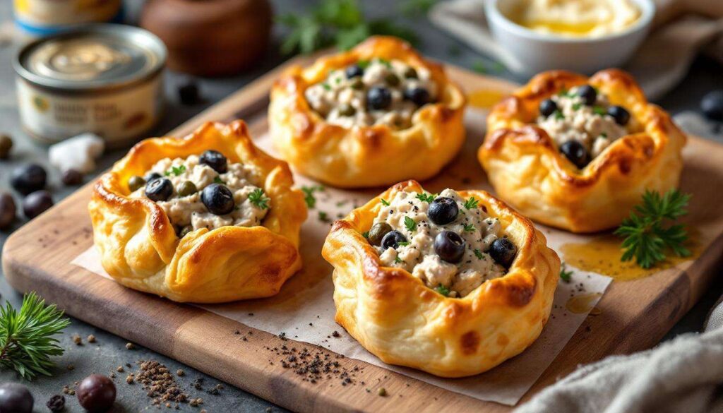 Vol-au-vent con salsa al tonno: ripieno cremoso senza cottura, pronto in pochi minuti