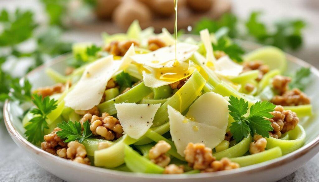 Insalata di sedano con noci e scaglie di Grana: fresca, croccante e pronta in 10 minuti