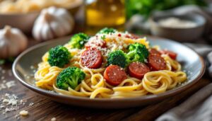 Pasta broccoli e salsiccia: cremosa senza panna, con l’acqua di cottura